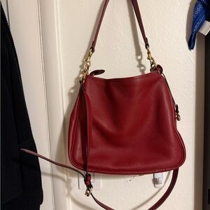 Coach Cary shoulder bag Elegant Red Leather Shoulder Bag